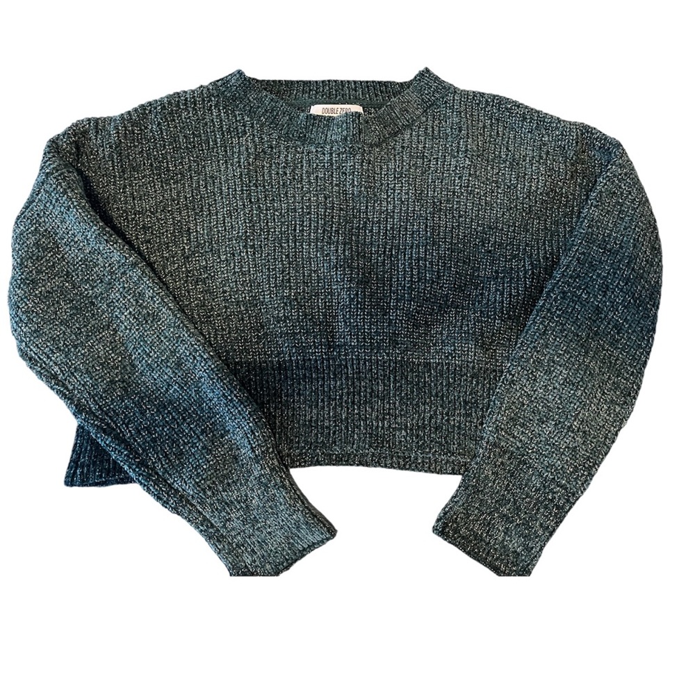 Green crop top sweater